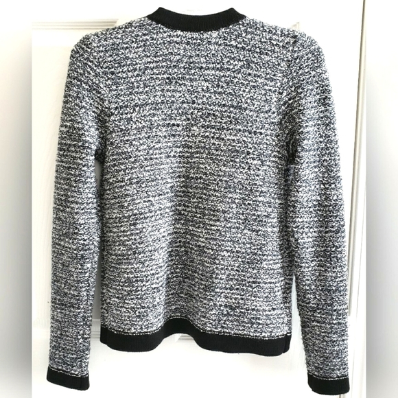 ANN TAYLOR LOFT CARDIGAN SZ XS BLACK GRAY WHITE - Picture 5 of 7